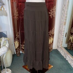 Vintage Costa Blanca Brown Sheer Skirt
